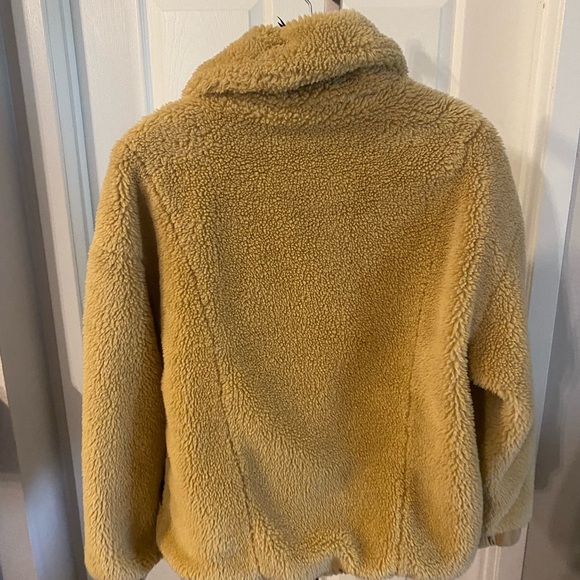Like New! Varley Appleton Sherpa Quarter Zip Up Jacket Mustard Gold XS - Picture 6 of 8